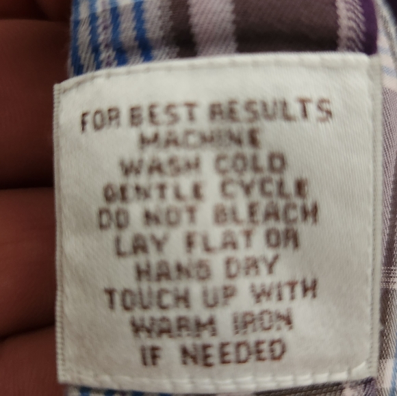 Peter Millar long-sleeved plaid button-down shirt. Size M. - Picture 6 of 6